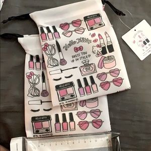 Two Hello Kitty draw string bags